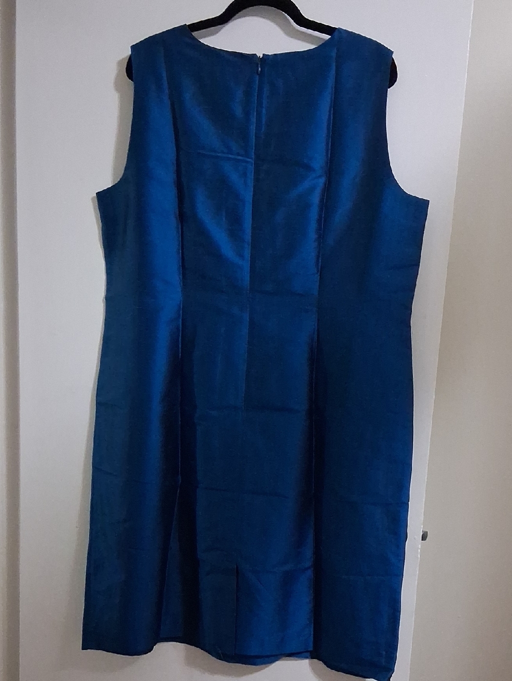 Worthington Blue Silk Sleeveless Dress Size 20W - Picture 2 of 4